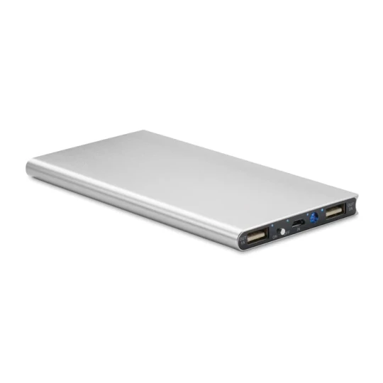 Power bank 8000mAh - POWERFLAT8 - Srebrny