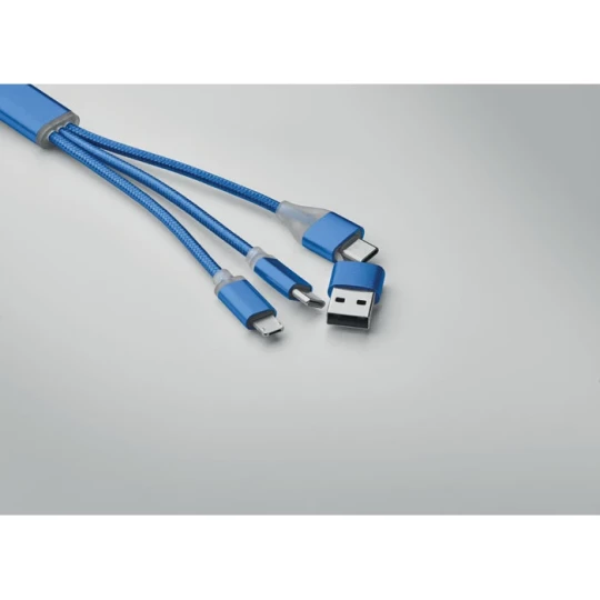 Kabel ładujący 4 w 1 typu C - BLUE - Niebieski