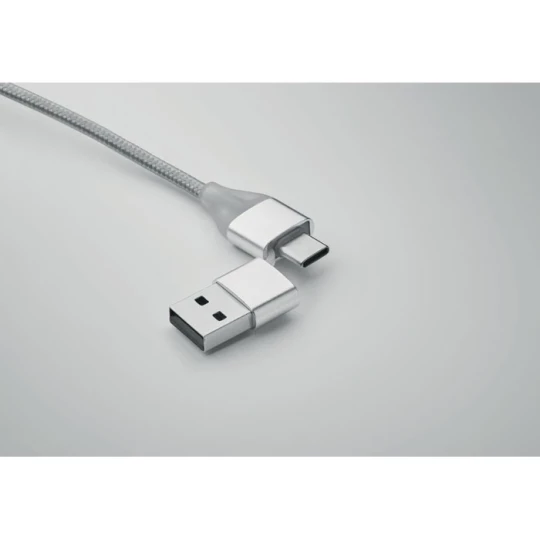 Kabel ładujący 4 w 1 typu C - BLUE - Srebrny