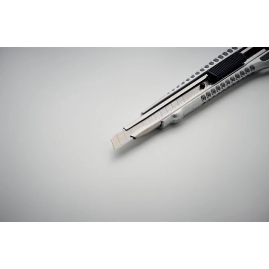 Aluminiowy wysuwany nóż TRACTA - Srebrny