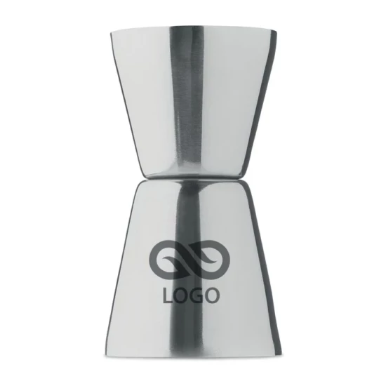 Stalowa miarka barmańska FRIZEN - srebrny mat