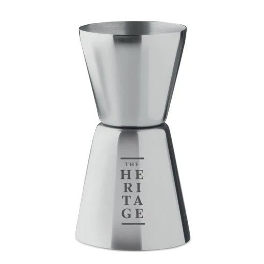 Stalowa miarka barmańska FRIZEN - srebrny mat