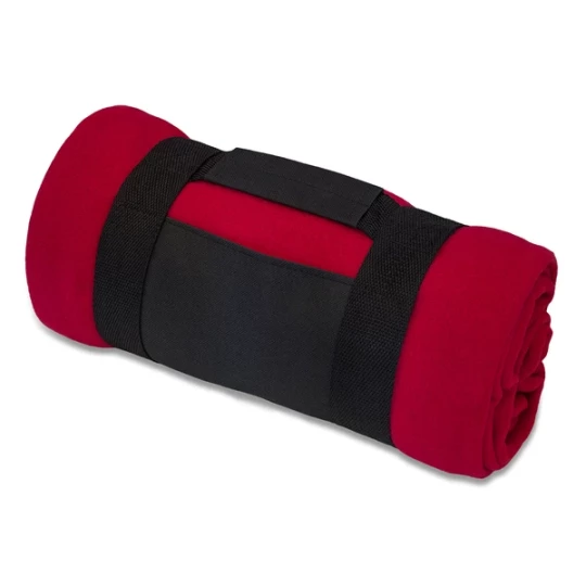 Koc polarowy Git - Czerwony