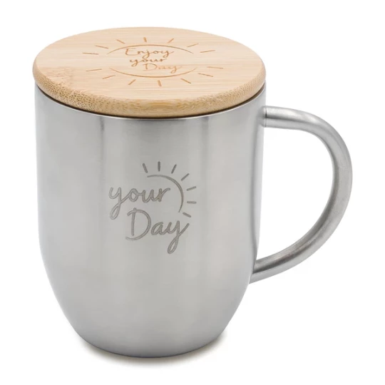 Kubek stalowy Maloy 350 ml - Srebrny