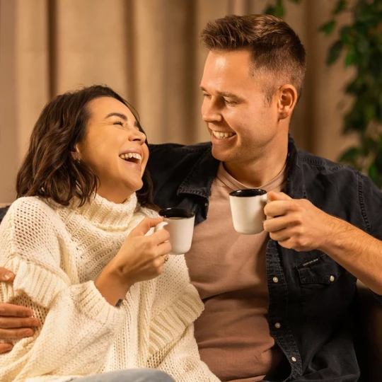 Zestaw 2 ceramicznych kubków Kerala - Biały