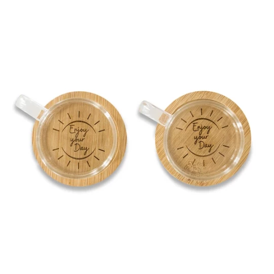 Zestaw szklanych filiżanek Liberika - Transparentny