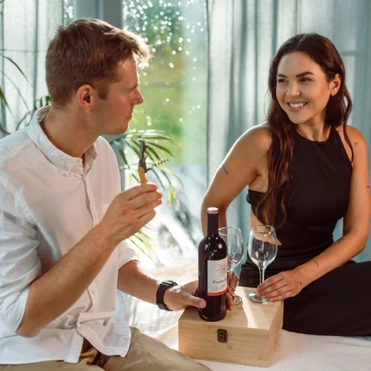 Zestaw dwóch kieliszków do wina Veneto - Beżowy