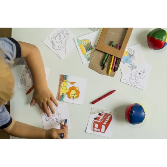 Zestaw do kolorowania, kredki | Hadley - neutralny