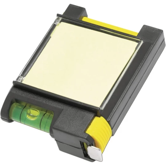 Miara 2m, poziomica, notatnik, długopis - Czarny