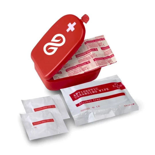 Apteczka w plastikowym opakowaniu, 5 el. - Czerwony