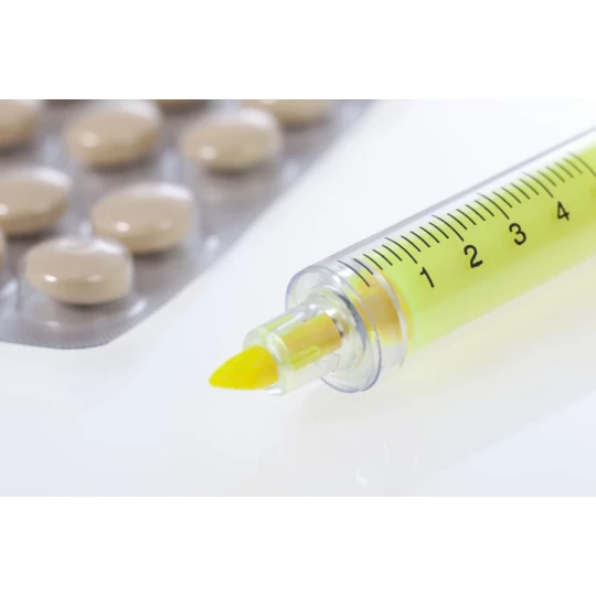 Zakreślacz strzykawka - Żółty