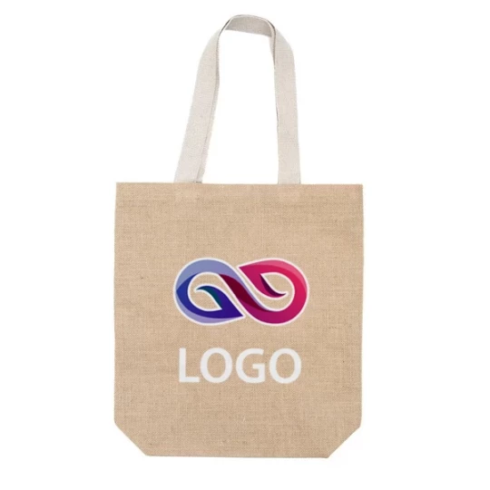 Torba na zakupy z juty Jeco - Beżowy