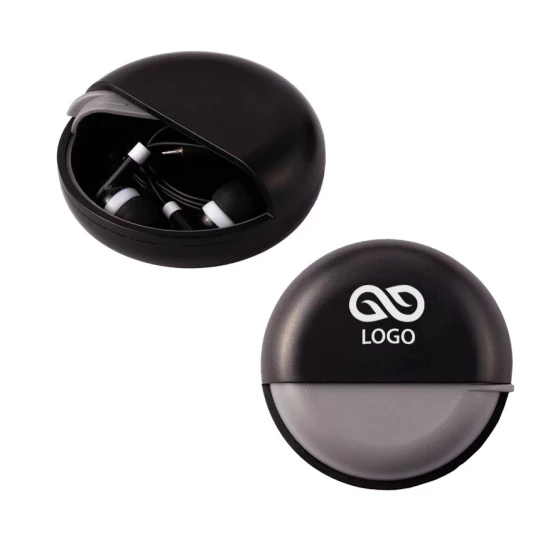 Słuchawki w etui Enlive - Szary