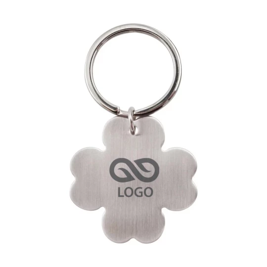 Brelok metalowy 4-leaf clover - Srebrny