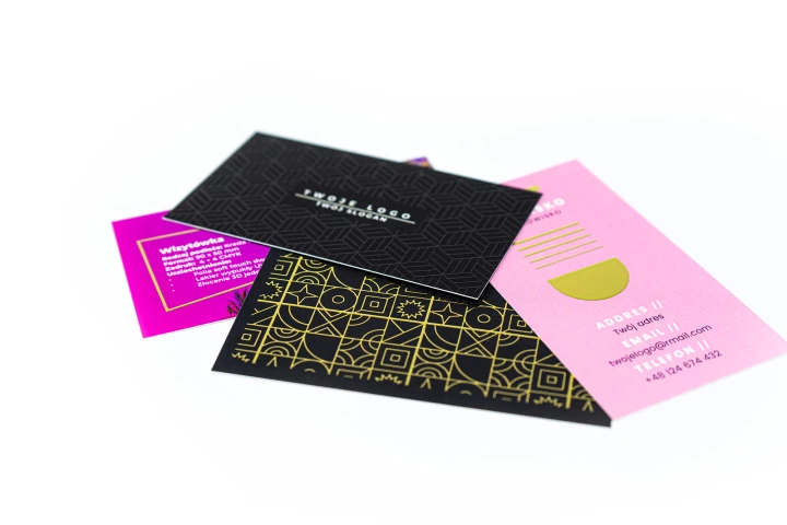 Wizytówki Premium złoto/srebro+UV