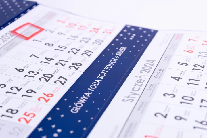 Kalendarze Premium srebro