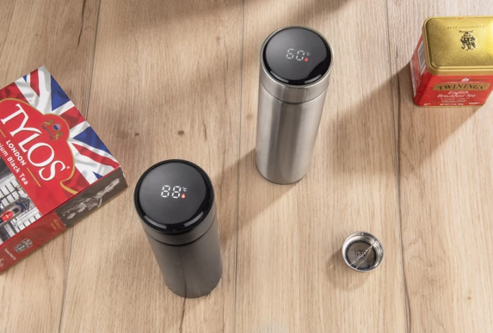 Butelka termiczna z termometrem LEDIKT 440 ml 