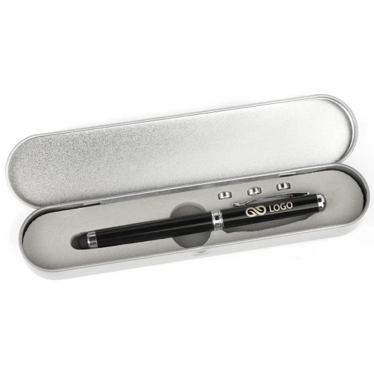 Długopis w etui Laser - Niebieski