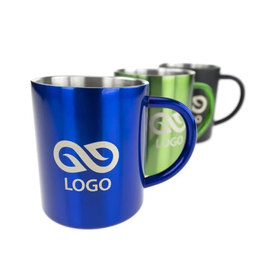 Kubek Stalowy Hugo - Czerwony