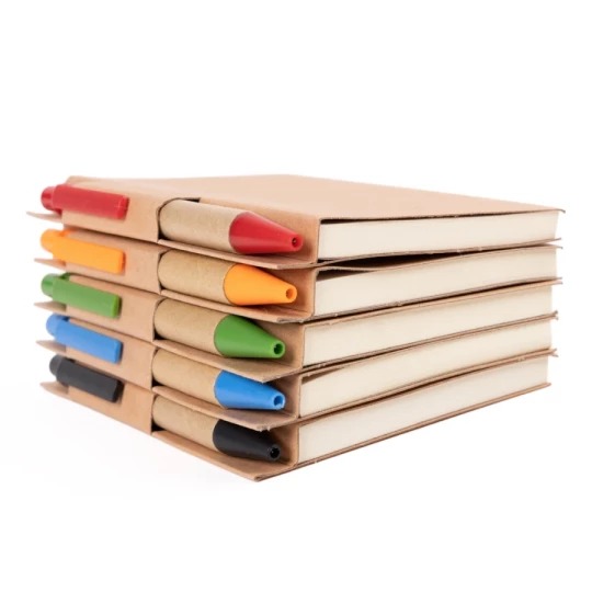 Notes Eco1 z długopisem - Czerwony