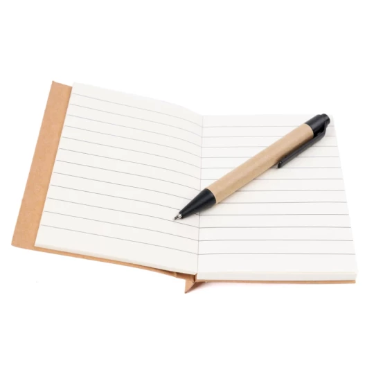 Notes Eco1 z długopisem - Niebieski