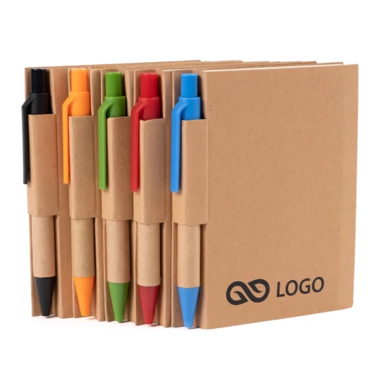 Notes Eco1 z długopisem - Niebieski