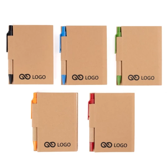 Notes Eco1 z długopisem - Niebieski