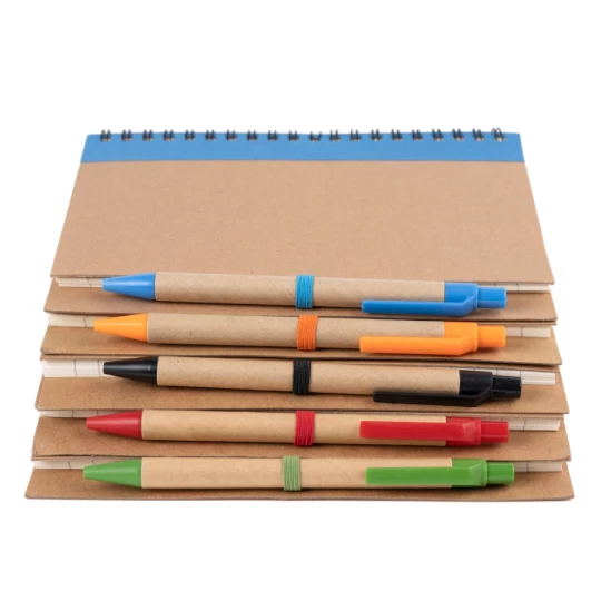 Notes Eco3 z długopisem - Pomarańczowy