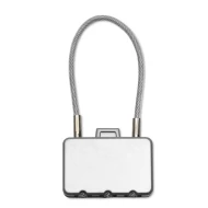 Kłódka do bagażu THREECODE - srebrny mat