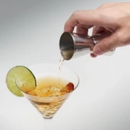 Stalowa miarka barmańska FRIZEN - srebrny mat