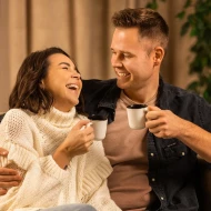 Zestaw 2 ceramicznych kubków Kerala - Biały