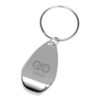 Brelok do kluczy, otwieracz do butelek Madison - Srebrny
