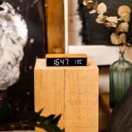 Ładowarka indukcyjna z zegarem i termometrem Conti - Beżowy