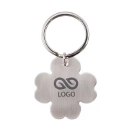 Brelok metalowy 4-leaf clover - Srebrny