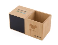 Zegar z przybornikiem na biurko BAMBOO 