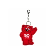 Brelok odblaskowy Miś - Czerwony