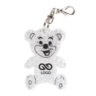 Brelok odblaskowy Miś plastikowy - Transparentny