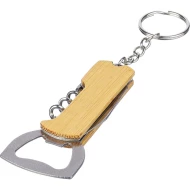 Bambusowy brelok do kluczy 3 w 1 - Brązowy
