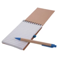 Notes Eco2 z długopisem - Niebieski